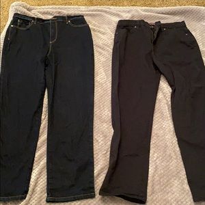 Two pairs of jeans. Size 12. Gloria Vanderbilt.